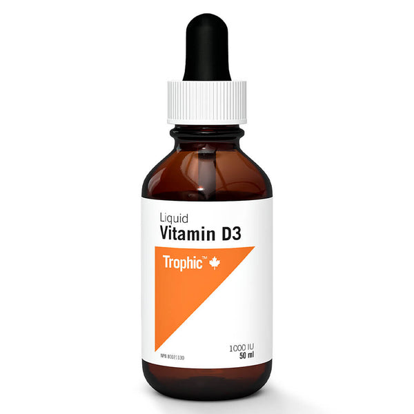 Dropper Bottle of Liquid Vitamin D3 1000 IU 50 Milliliters