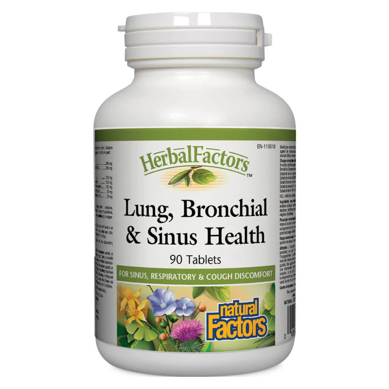 Bottle of Lung, Brochial & Sinus Health 90 Tablets