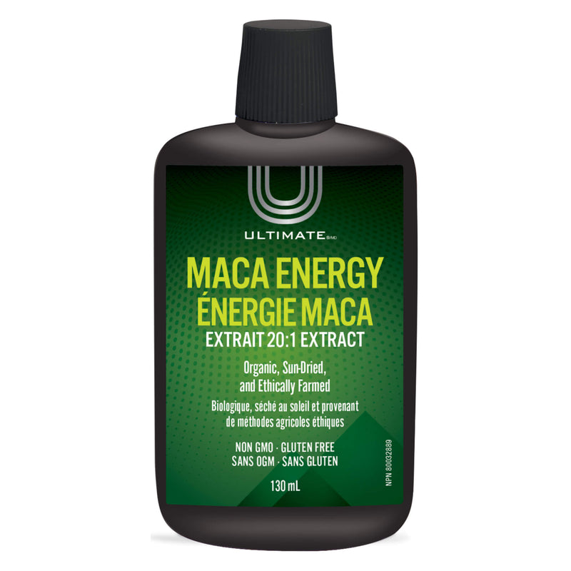 Bottle of Ultimate Maca Energy 20:1 Extract 130 Milliliters