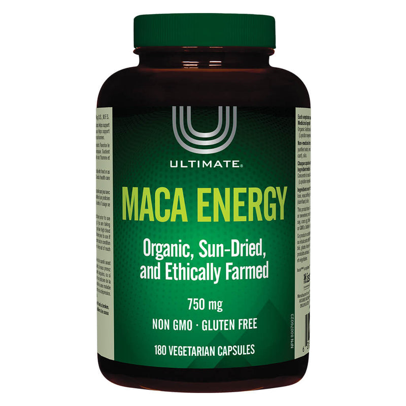 Bottle of Maca Energy 750 mg 180 Vegetarian Capsules