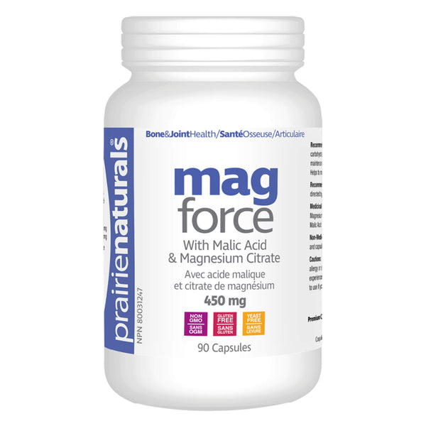 Bottle of Prairie Naturals Mag-Force 90 Capsules