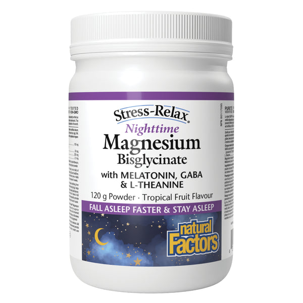 NaturalFactors Stress-Relax MagnesiumBisglycinate 120gPowder