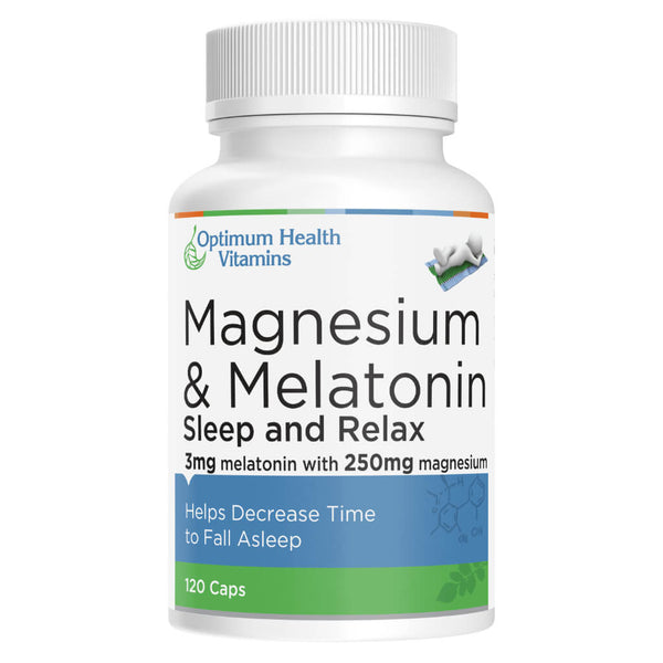 Bottle of Magnesium & Melatonin 120 Capsules