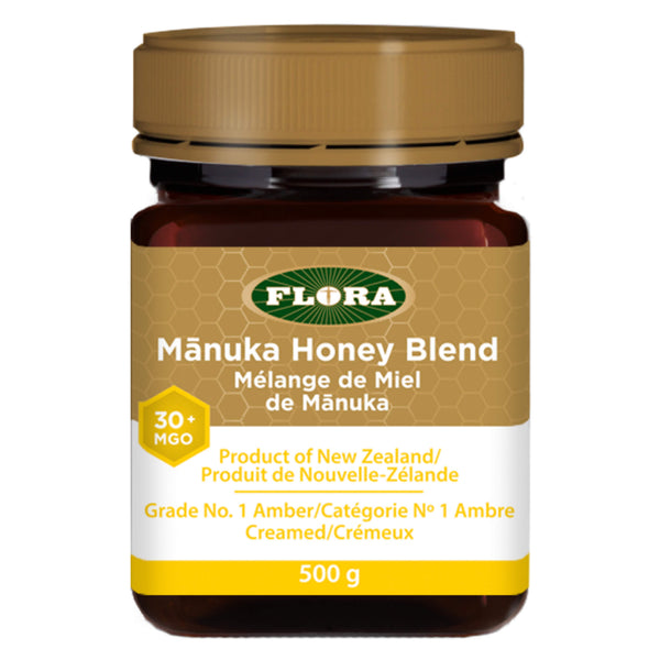 Jar of Flora Manuka Honey Blend (MGO 30+) 500 Grams