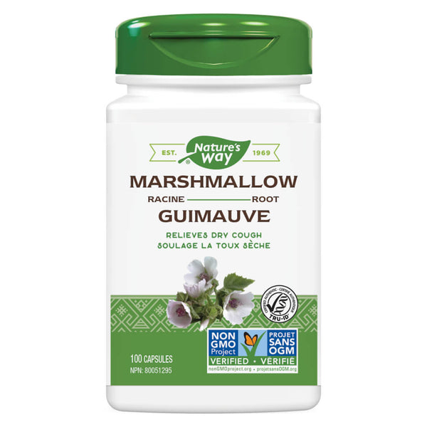 Bottle of Nature's Way Marshmallow Root 100 Capsules