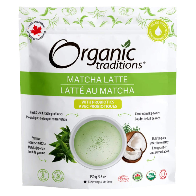 Organic Matcha Latte with Probiotics