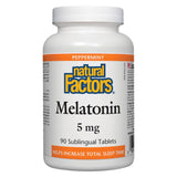 Natural Factors - Melatonin 5 mg Peppermint Flavour 90 Sublingual Tablets | Optimum Health Vitamins, Canada