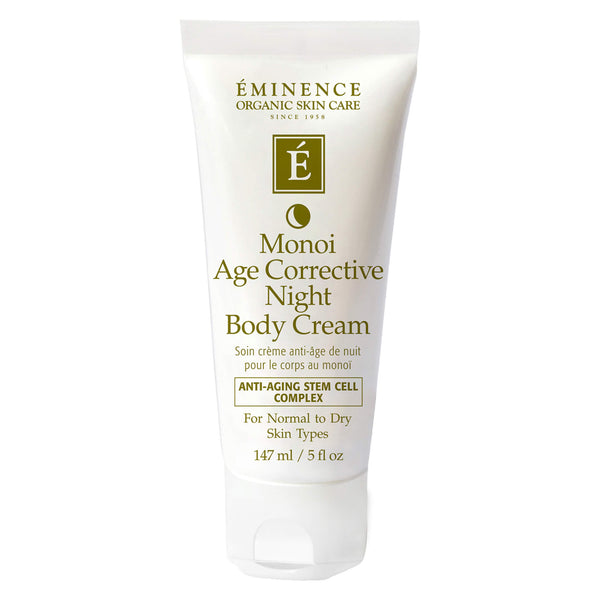 Bottle of Eminence Monoi Age Corrective Night Body Cream 147 Milliliters