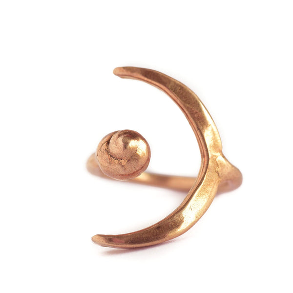 Miskwill Jewellery - MoonShell Ring  - Bronze | Kolya Naturals, Canada