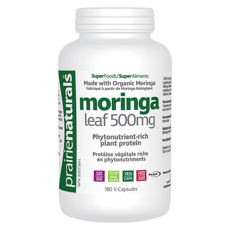Bottle of Moringa Leaf Organic 180 V-Capsules