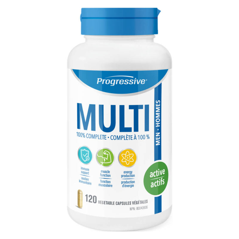 Bottle of Multi for Active Men 120 Vegetable Capsules
