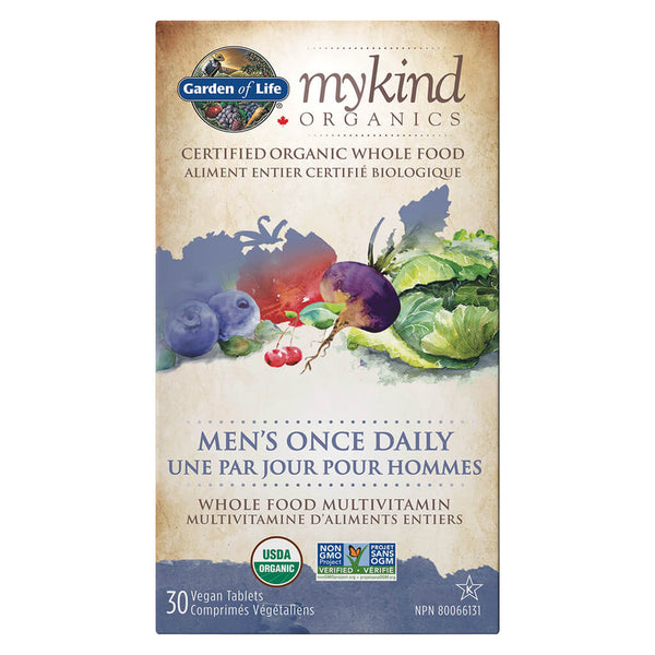 Box of myKind Organics Men's Once Daily 30 Vegan Tablets