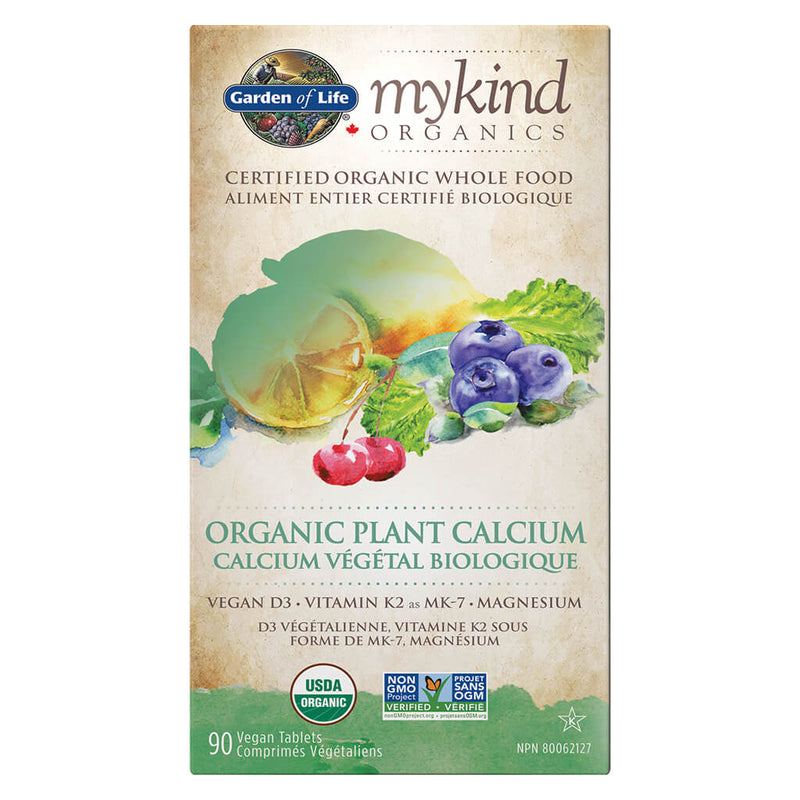 Box of Garden of Life myKind Organics Organic Plant Calcium 90 Vegan Tablets