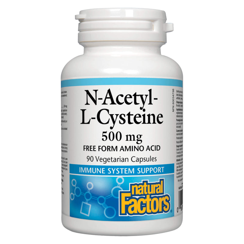 Natural Factors - NAC (N-Acetyl-L-Cysteine) 500 mg | Optimum Health Vitamins, Canada