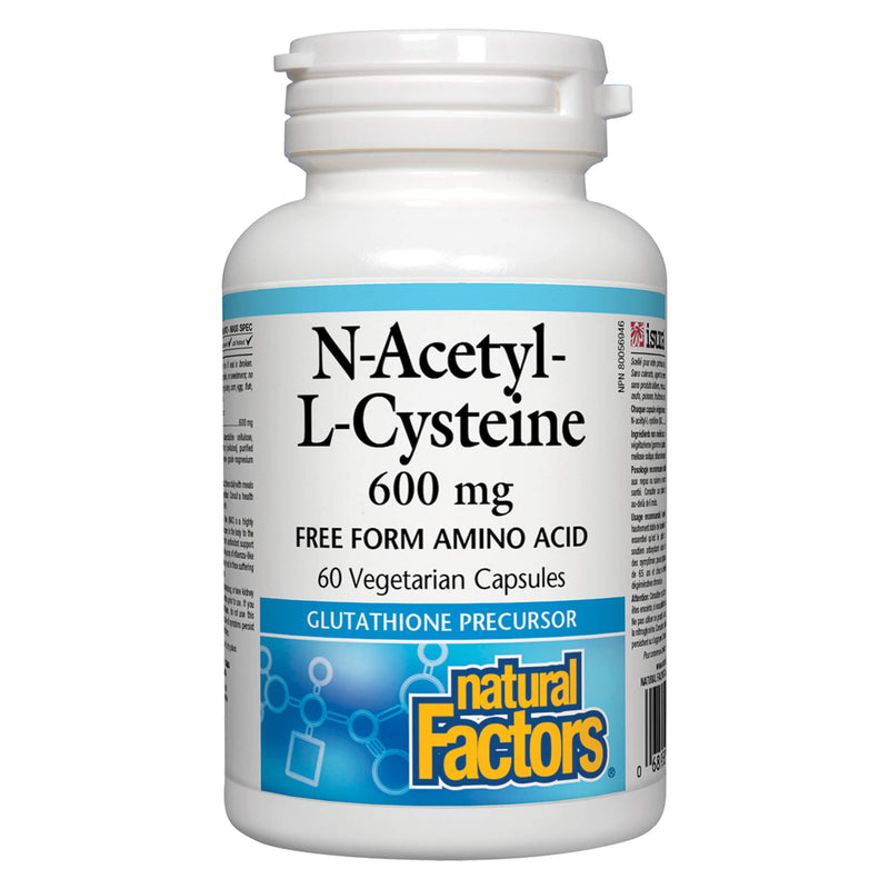 NaturalFactors N-Acetyl-L-Cysteine 600mg 60VegetarianCapsules