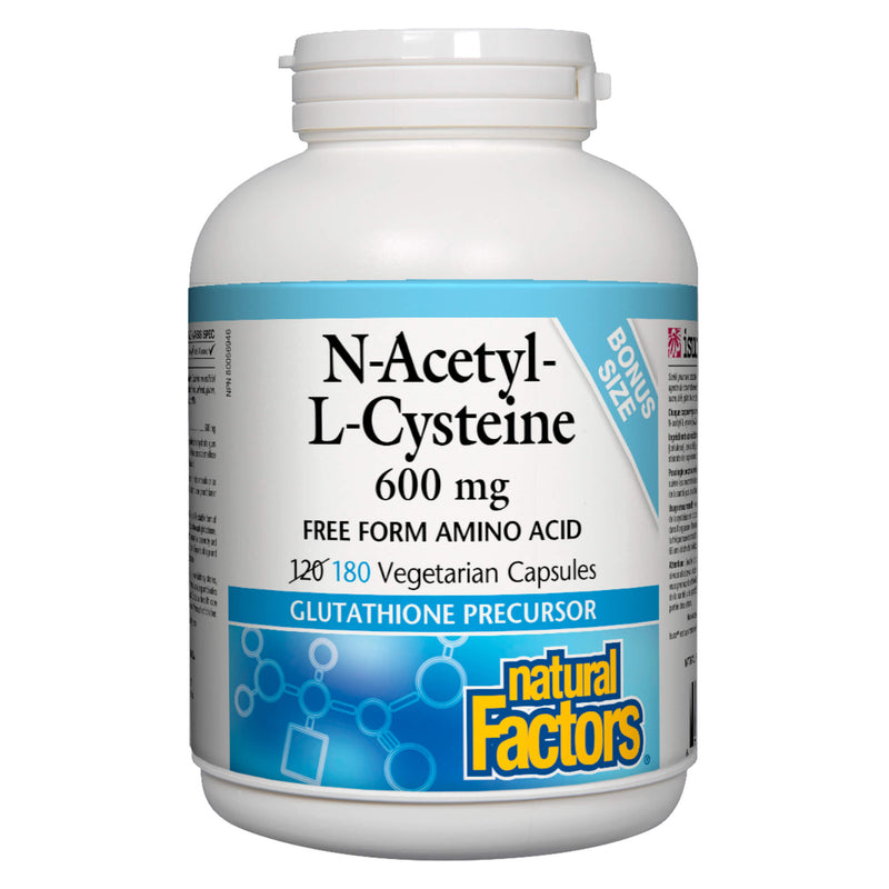 Natural Factors - N-Acetyl-L-Cysteine 600 mg | Optimum Health Vitamins, Canada