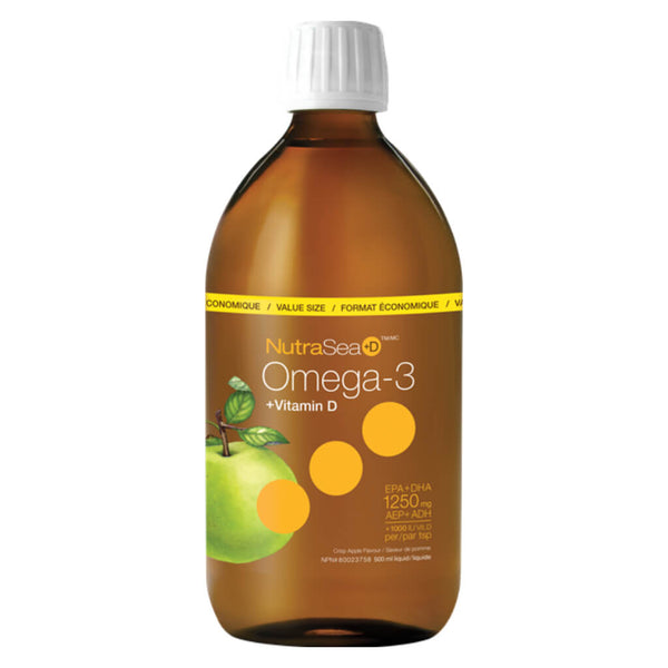 NutraSea +D Omega-3 Liquid Crisp Apple 500 Milliliters