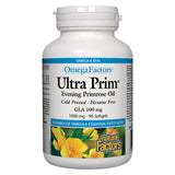 Bottle of Natural Factors OmegaFactors Ultra Prim Evening Primrose Oil 1000 mg 90 Softgels
