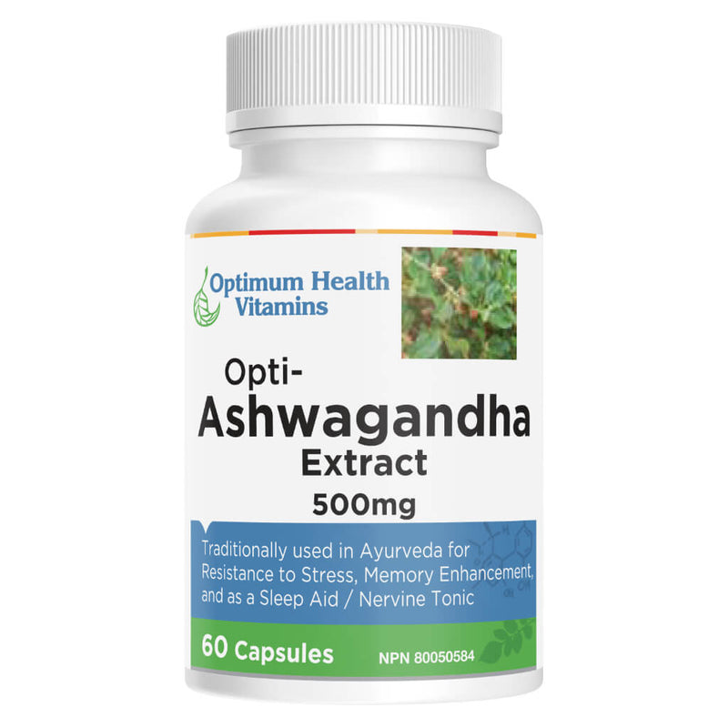 Bottle of Opti-Ashwagandha Extract 60 Capsules