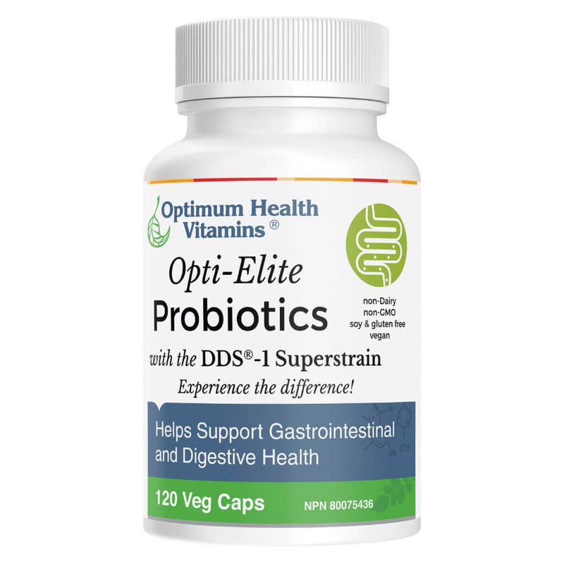 Bottle of Opti-Elite Probiotics 120 Vegetable Capsules