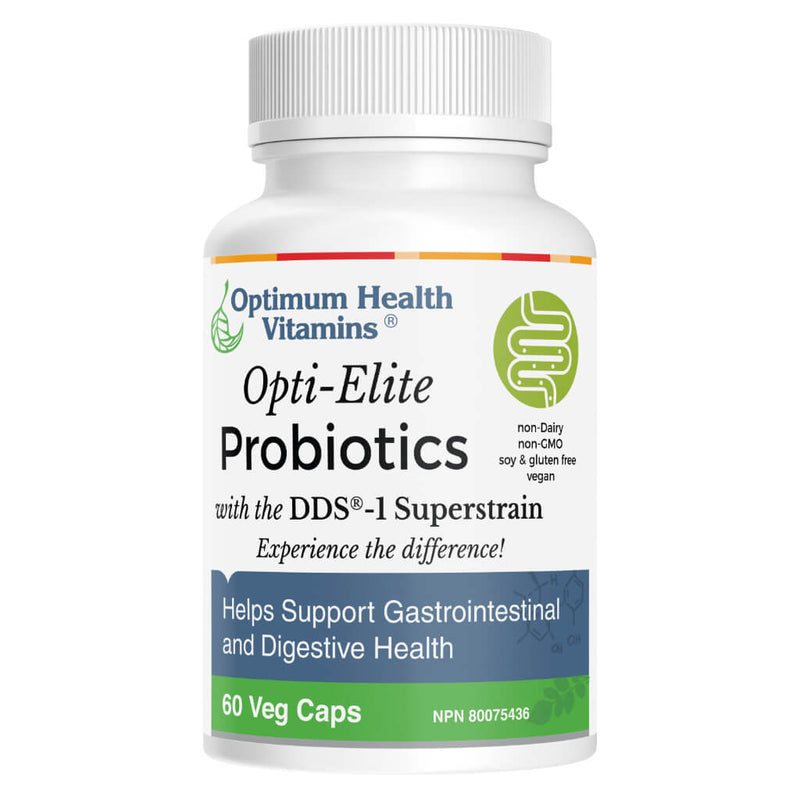 Bottle of Opti-Elite Probiotics 60 Vegetable Capsules