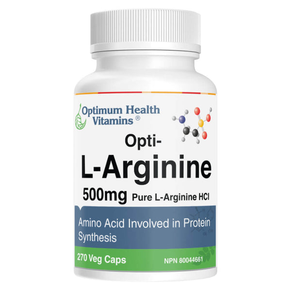 Bottle of Opti-L-Arginine 270 Vegetable Capsules