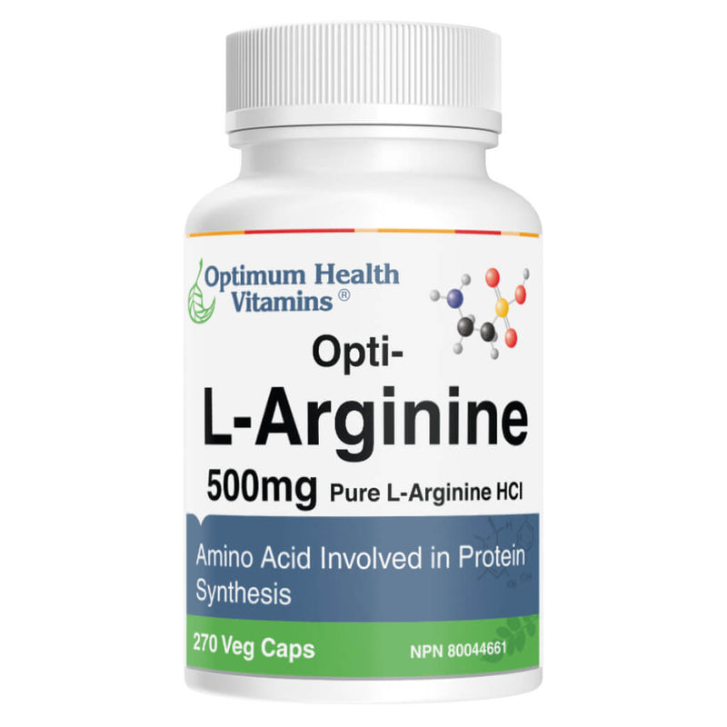 Bottle of Opti-L-Arginine 270 Vegetable Capsules
