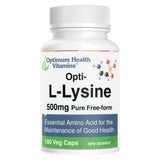 Bottle of Opti-L-Lysine 180 Vegetable Capsules