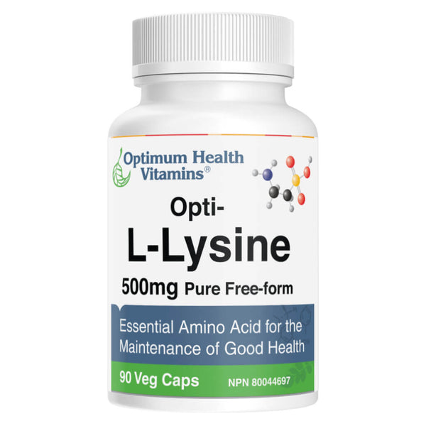 Bottle of Opti-L-Lysine 90 Vegetable Capsules