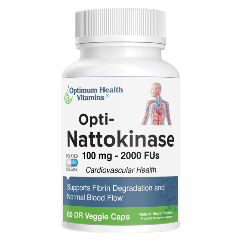 Bottle of Opti-Nattokinase 60 Delayed-Release Vegetable Capsules