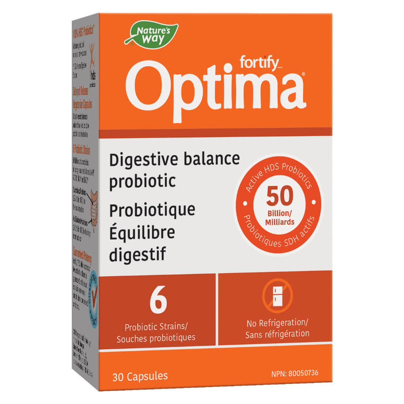 Box of Nature's Way Fortify Optima 50B Digestive Balance Probiotic 30 Capsules