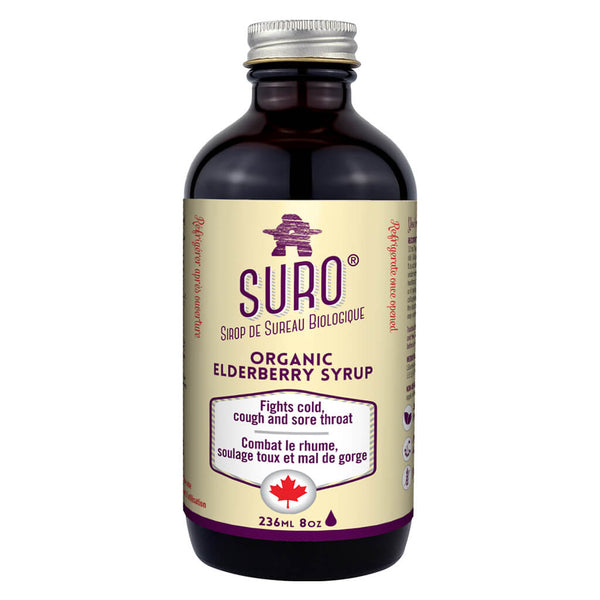 Bottle of Organic Elderberry Syrup 236 Milliliters