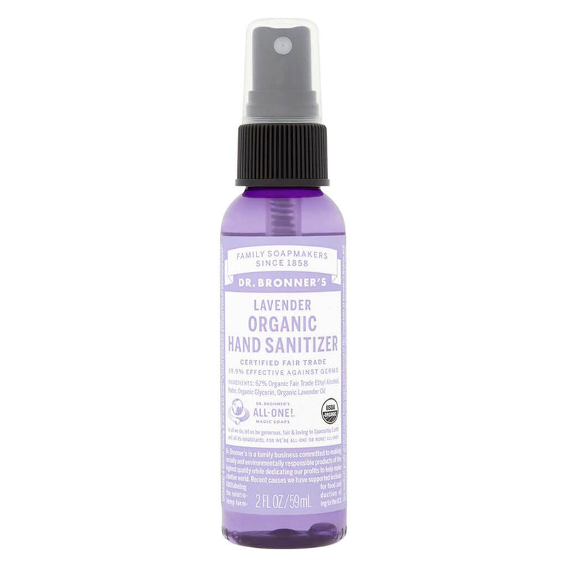 Bottle of Lavender Organic Hand Sanitizer 2 Fluid Ounces