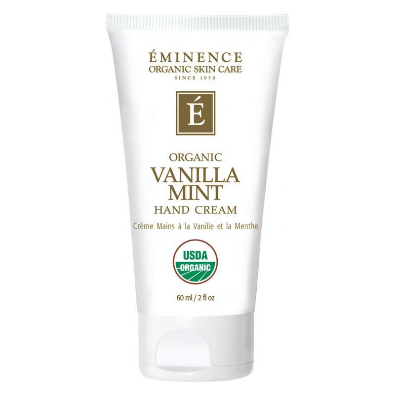 Bottle of Eminence Organic Vanilla Mint Hand Cream 60 Milliliters