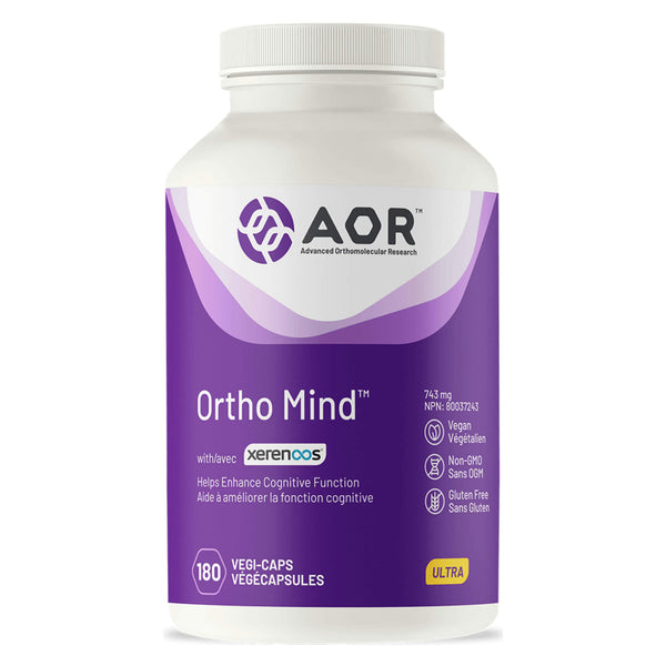 Bottle of AOR Ortho Mind with xerenoos 180 Vegi-Caps