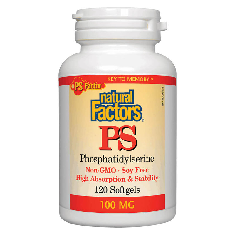 Bottle of PS Phosphatidylserine 100 mg 120 Softgels