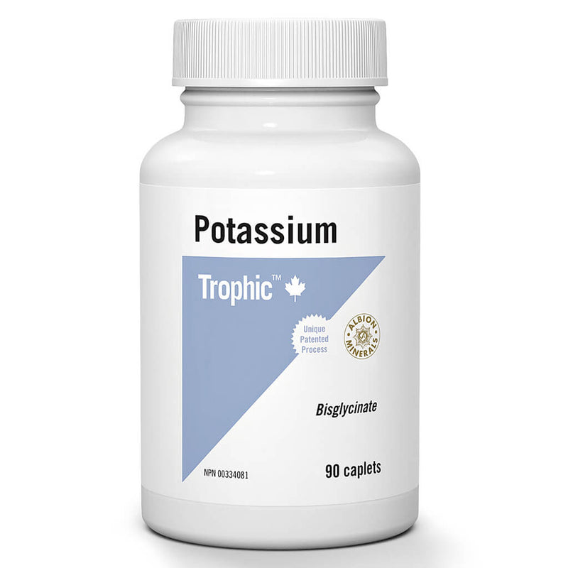 Bottle of Potassium Bisglycinate 90 Caplets
