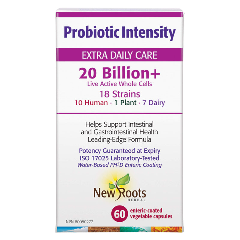 NewRoots ProbioticIntensity 20Billion+ 60EntericCoatedVegetableCapsules