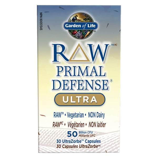 Box of Garden of Life RAW™ Primal Defense® Ultra 50 Billion 30 Capsules