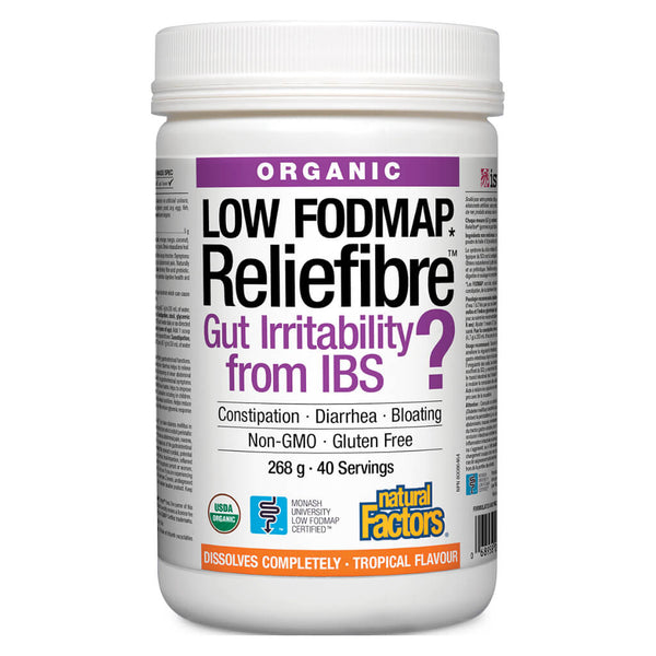 Container of Reliefibre® Tropical Flavour 268 Grams