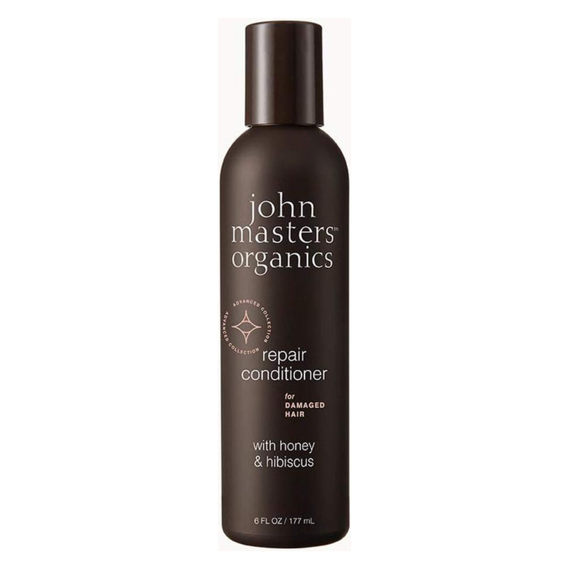 Bottle of John Masters Organics Repair Conditioner for Damaged Hair with Honey & Hibiscus 6 Ounces