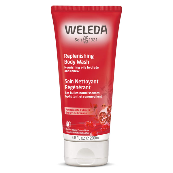 Bottle of Weleda Replenishing Body Wash - Pomegranate 6.8 Ounces