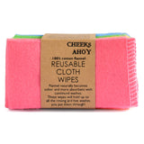 Cheeks Ahoy Reusable Cloth Wipes Rainbow 10-Pack