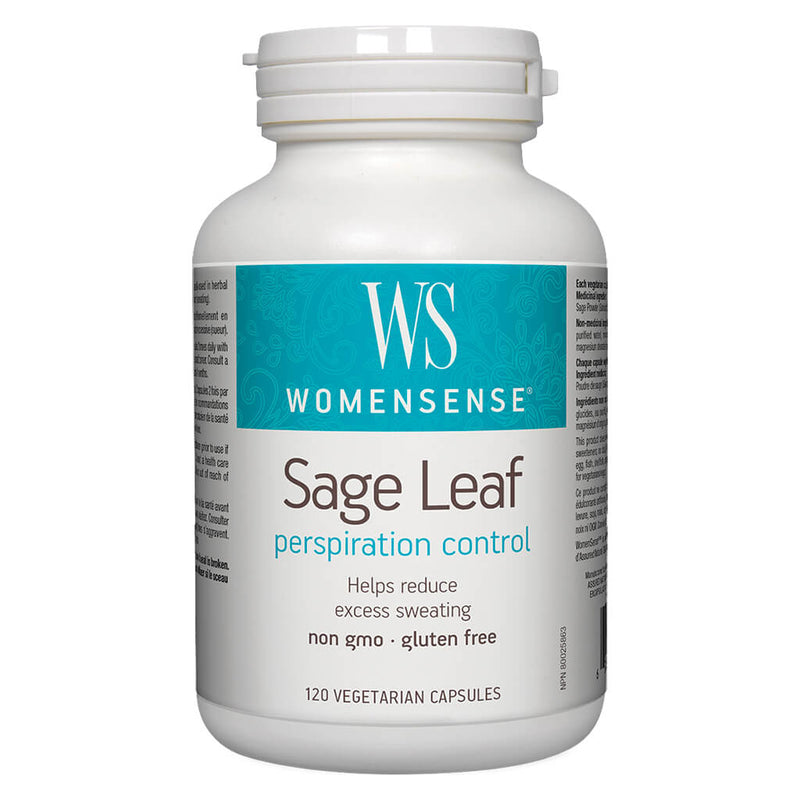 Bottle of WomenSense Sage Leaf 120 Vegetarian Capsules