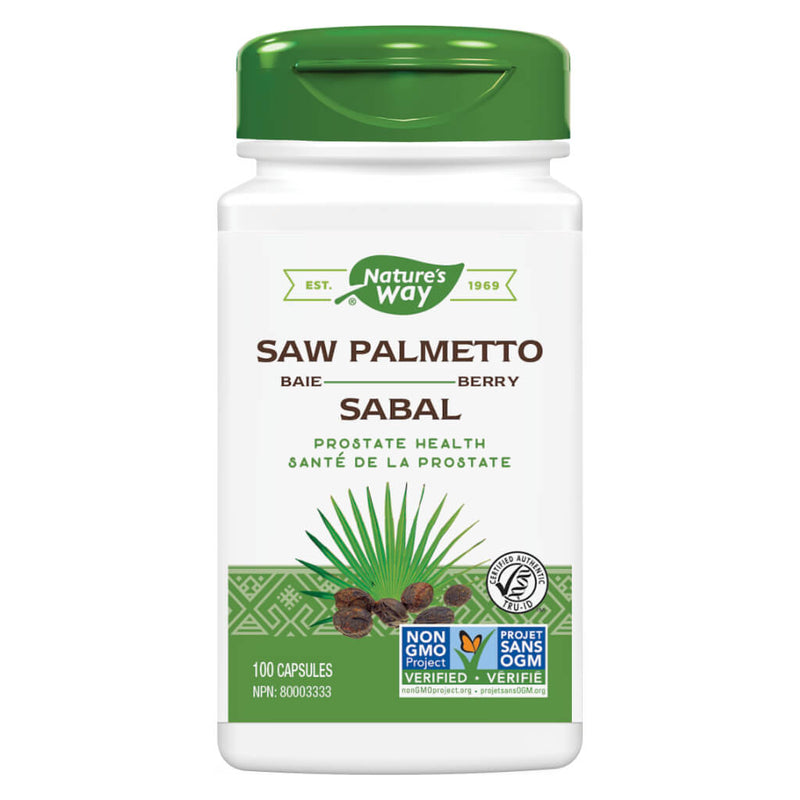 Bottle of Nature's Way Saw Palmetto Berry 100 Capsules