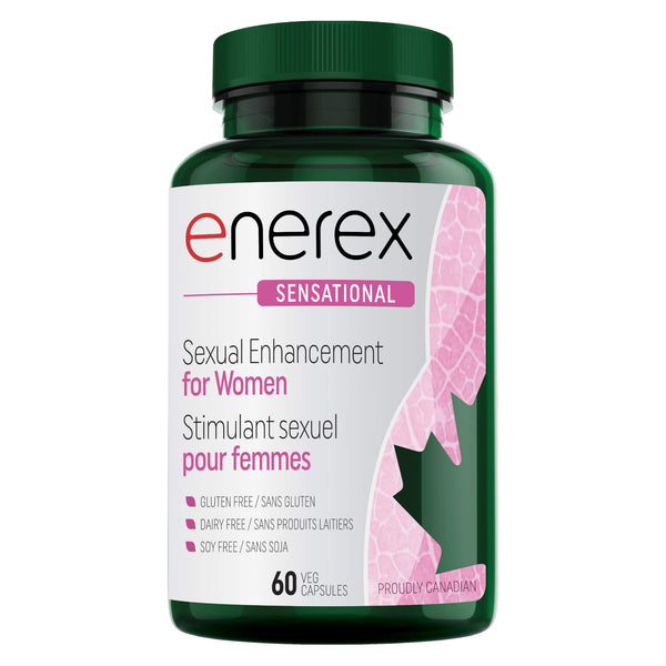 Bottle of Enerex Sensational Sexual Enhancement for Women 60 Vegetable Capsules