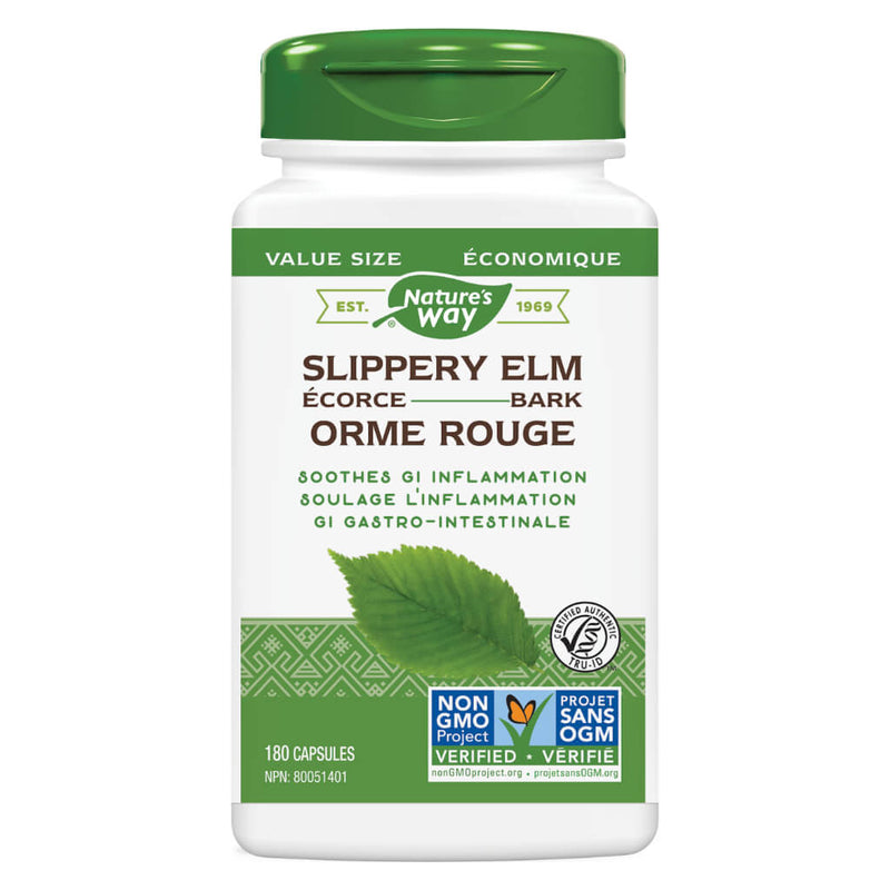 Bottle of Nature's Way Slippery Elm Bark 180 Capsules