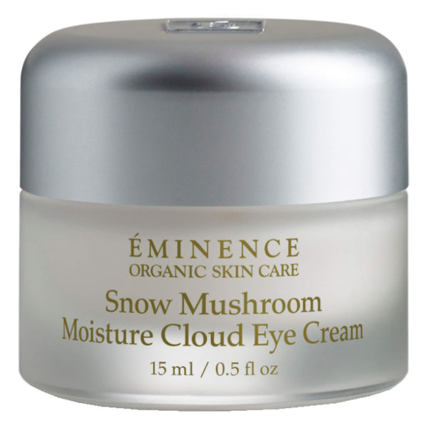 Jar of Eminence Snow Mushroom Moisture Cloud Eye Cream 15 Milliliters