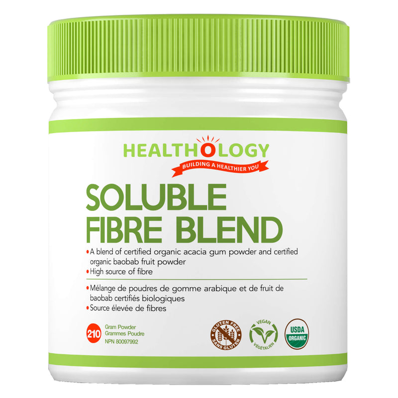Container of Healthology Soluble Fibre Blend 210 Grams