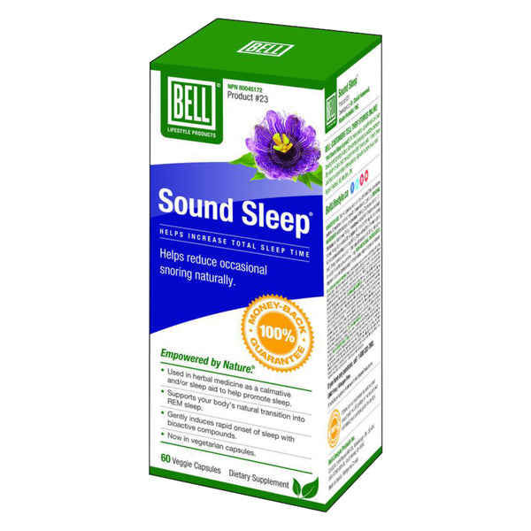 Box of Bell Sound Sleep 60 Veggie Capsules